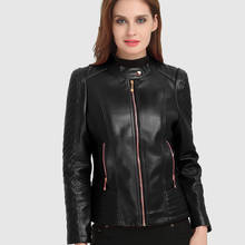Осенняя короткая куртка из искусственной кожи, женская модная мотоциклетная куртка из искусственной кожи на молнии, женское базовое пальто, Женская Весенняя XL-6XL, YQ117 2024 - купить недорого