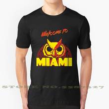 Camiseta divertida de Miami Iii Rasmus para hombre y mujer, camisa de línea directa, máscara de búho de Miami, Rasmus, videojuegos de los años 80 2024 - compra barato