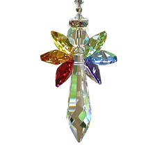 Atrapasueños de cristal de Ángel arcoíris, colgante colorido, decoración para el coche, accesorios para el hogar 2024 - compra barato