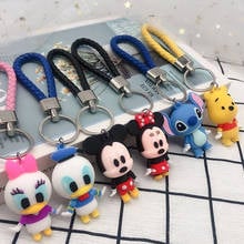 Disney Cute Cartoon Snow White Piglet Winnie the Pooh Figures Pendant For Car Bag Keyring Mickey Mouse Minnie Stitch Keychain 2024 - buy cheap