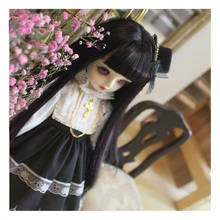 BJD clothes 1/6 black color 1/4 doll dress + hair band for 1/6 YOSD 1/4 BJD Blyth doll accessories doll clothes 2024 - buy cheap