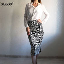 RUGOD New Fashion Women Zebra Skirt High Waist Slim Long Pencil Skirt Sexy High Street Temperament Classic Casual Female Skirt 2024 - buy cheap