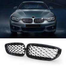 A Pair Front Kidney Grille For BMW 3 Series GT F34 2012-2019 Chrome Diamond Sedan Grille Meteor Style Front Bumper Grille New 2024 - buy cheap