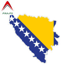 Aliauto Personality Creative Car Sticker Bosnia Flag Map PVC Bike Waterproof Sunscreen Decal Automobile Accessories,13cm*12cm 2024 - buy cheap