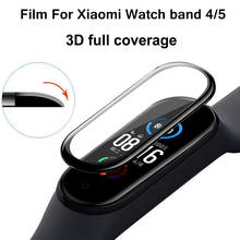 3D изогнутая прозрачная защитная пленка с полным покрытием экрана для Xiaomi Watch band 4, Защитная пленка для смарт-часов Xiaomi Watch band 5 2024 - купить недорого