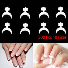 Hot Sale 500Pcs/set Short White French Manicure Wrap Nail Tips False Nail Wraps Acrylic Nails Beauty Nail Art Tools 2024 - buy cheap