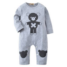 Ropa para bebé recién nacido, Pelele con patrón de dibujos animados, mono de algodón de manga larga, conjunto de trajes de juego infantil 2024 - compra barato