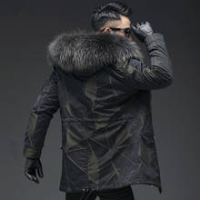 2020 Real Fur Coat Natural Rabbit Fur Liner Parka Winter Jacket Men Real Raccoon Fur Collar Long Coat Warm Parkas L18-2911MY1634 2024 - buy cheap
