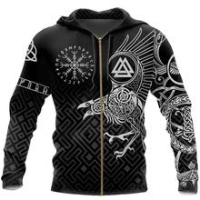 Moletom viking com capuz 3d, hoodie de outono unissex com estampa viking para homens e mulheres 2024 - compre barato