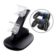 Base de soporte de estación de carga Dual con Cable USB para Sony Playstation PS 4, PS4, controlador inalámbrico, accesorios de juego 2024 - compra barato