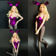 CJG-W018A 1/6 Scale Sexy Female Bunny Girl Sexy Uniform Bodysuit Sock Rabbit Ears Model for 12‘’ Figure Body Clothes Accessory 2024 - buy cheap