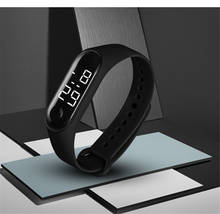 Relojes de sensor luminosos deportivos eletrônicos led relojes de moda para homem y mujer reloj de vestir digital 30
