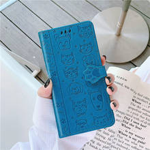 Cat and Dog Pattern Phone Case For Huawei Y6P Filp Wallet PU Leather Case For Huawei Y6P Case For Huawei Y6P Cover Book 6.3 inch 2024 - buy cheap