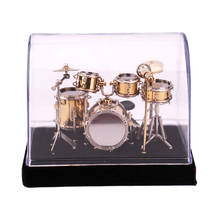 Miniature Jazz Drum Kit Model Mini Microphone Cymbal Musical Instrument 1/12 Dollhouse ob11 1/6 Action figure Accessories bjd 2024 - buy cheap