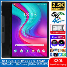 Tableta de 10 pulgadas de alta versión, Tablet con doble SIM/cámara, 6GB, 2021 GB, Wifi, Bluetooth, Android, PC, IPS, GPS, llamadas telefónicas, gran oferta, 128 2024 - compra barato