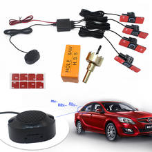 Sensores de estacionamiento para coche, 4 sensores planos de 13mm, color negro/plateado/blanco, Radar de respaldo inverso, alarma de sonido ajustable 2024 - compra barato