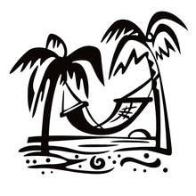 40651 # cortado vinil decalque praia hammock carro adesivo à prova dwaterproof água decorações de automóveis no corpo do carro pára-choques janela traseira 2024 - compre barato