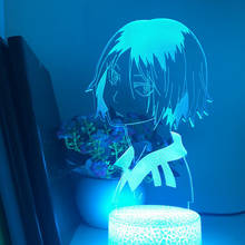 Haikyuu Kozume Tanaka Bokuto Hinata 3D светодиодные иллюзионные ночники аниме лампа Haikyuu светодиодное освещение для декора спальни 2024 - купить недорого