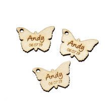 YANGSION 20Pcs Wooden Personalized Engraved Butterfly Table Centerpieces Decor Wood Baby Shower Baptism Wedding Gifts Favors 2024 - buy cheap