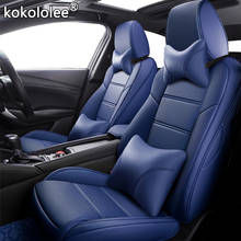 Kokololee-Funda de cuero personalizada para asiento de coche, cubierta de asiento personalizada para Ford Fiesta, Mondeo, Fusion, Focus, Escort, S-MAX, Edge, Kuga, Taurus 2024 - compra barato