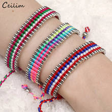 Multicolor Adjustable Handmade Braided Bracelet Women 2019 Boho Fashion Wrap Woven Rope Bracelet Lucky Friendship Jewelry 2024 - buy cheap