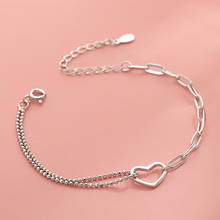 Silver Color Double Layer Heart Shape Charm Bracelet &Bangle For Women Wedding Jewelry sl083 2024 - buy cheap