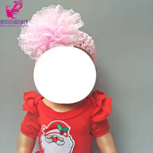 43cm reborn bebê boneca rosa flor hairband para 18 Polegada menina boneca cabeça banda bebê boneca acessórios 2024 - compre barato