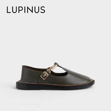 LUPINUS-zapatos planos con diseño de cadena dorada para mujer, calzado de princesa con perlas elegantes, Mary Jane, punta redonda, primavera, 2021 2024 - compra barato