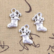 20pcs Charms Christmas Socks 18x12mm Antique Silver Color Pendants DIY Crafts Making Findings Handmade Tibetan Jewelry 2024 - buy cheap