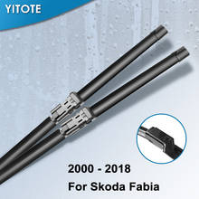 YITOTE-escobillas de limpiaparabrisas para Skoda Fabia Mk1 Mk2 Mk3, brazos de gancho/botón a presión, modelo año de 2000 a 2018 2024 - compra barato