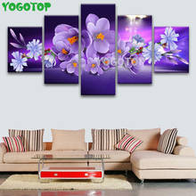 Pintura de diamante flores de orquídea 5 painéis de diamante bordado inteiramente redondo broca quadrada 5d faça você mesmo conjunto de mosaico ponto de cruz, ml1500 2024 - compre barato