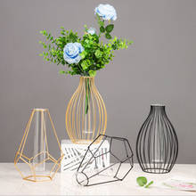 Nordic Simple Flower Stand Iron Frame Vase Simple Family Flower Rack Bottle Ornament Christmas Decoration Pot Holder jarrones 2024 - купить недорого