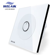 WELAIK Manufacturer-Glass Panel-Button Delay-Wall switch UK-Standard  AC220V B17YSW 2024 - buy cheap