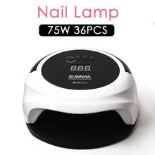 Электрическая 75 Вт лампа для ногтей Сушилка для ногтей машина быстрая скорость отверждения гель-светильник Светодиодный УФ-лампы для всех гели для нейл-арта полировальные инструменты для маникюра 2024 - купить недорого