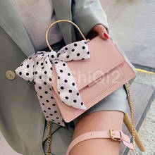 Женская элегантная сумка-тоут с бантом из ленты 2019 летняя Новая высококачественная женская дизайнерская сумка из искусственной кожи сумка-мессенджер на цепочке 2024 - купить недорого