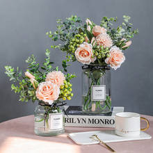 Ins Скандинавская гидропонная прозрачная маленькая стеклянная ваза, современный минималистичный цветок, украшение для дома, гостиной, украшения 2022 - купить недорого