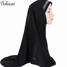 Bohowaii touca hijab de ramadã, foulard feminino, prático, simples, turbante, árabe, castelo hijabs, envoltório de cabeça instantâneo 2024 - compre barato