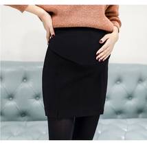 Ropa de maternidad para mujeres embarazadas, falda de lana para otoño e invierno, versión coreana del paquete, cadera, falda para levantar el estómago 2024 - compra barato