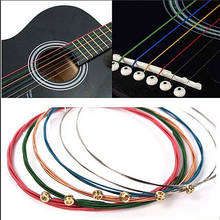 hot sale Rainbow Colorful Guitar Strings E-A For Acoustic Folk Guitar Classic Guitar 6pcs/1set 2024 - buy cheap