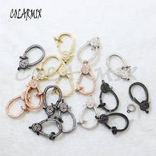 5pcs Big Lobster Clasp hook pendants mix colors zircon accessories for necklace chain fashion jewelry for women 50123 2024 - buy cheap