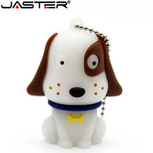 Jaster pendrives de usb, mini pen drive fofo formato de cachorro memória usb 4gb 16gb 32gb 64gb presentes 2024 - compre barato