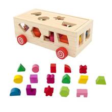 Brinquedos montessori de construir, blocos de construir de madeira para crianças, brinquedo educacional para aprendizado das crianças 2024 - compre barato