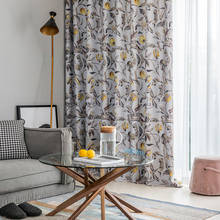 Cortina minimalista moderna, de doble cara, con estampado de pájaros, para sala de estar, comedor y dormitorio 2024 - compra barato