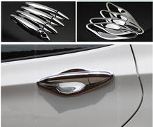 New Chrome Car Door Handle Cover + Cup Bowl For Hyundai Verna 2010 2011 2012 2013 2014 2015 2016 Trim Free Shipping 2024 - buy cheap