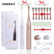 CANDOUR CD-5168sonic toothbrush electric toothbrush ultrasonic safety induction charging adult ipx8waterproof With 16 Brush Head 2024 - buy cheap