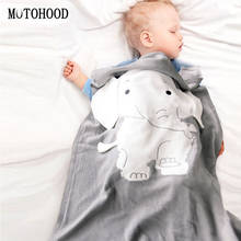 MOTOHOOD Baby Blanket Knitted Newborn Blankets Super Soft Stroller Elephant Wrap Infant Swaddle Kids Stuff For Monthly Toddler 2024 - buy cheap