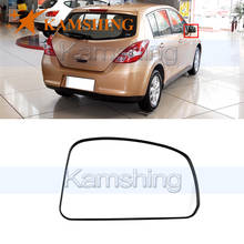 Kamshing-espejo retrovisor exterior, Lente de Cristal, para Nissan Tiida 2005-2010 2024 - compra barato