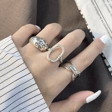 Morivovog 925 Sterling Silver Openwork Vintage Rings for Women Good Luck Star Korea Geometry Thick Punk Rings Minimalist Jewelry 2024 - buy cheap