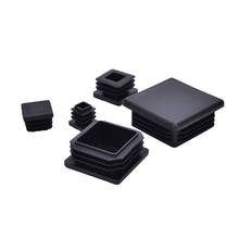 10Pcs Black Blanking End Cap Square Tube Cap Floor Protector Pads Square Pipe Plug Chair Non-slip Cover Furniture Accessories 2024 - buy cheap