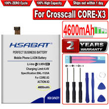 Hsabat bateria de alta capacidade 4200mah para crosscall CORE-X3 lpn385350 trekking ker x3 2024 - compre barato